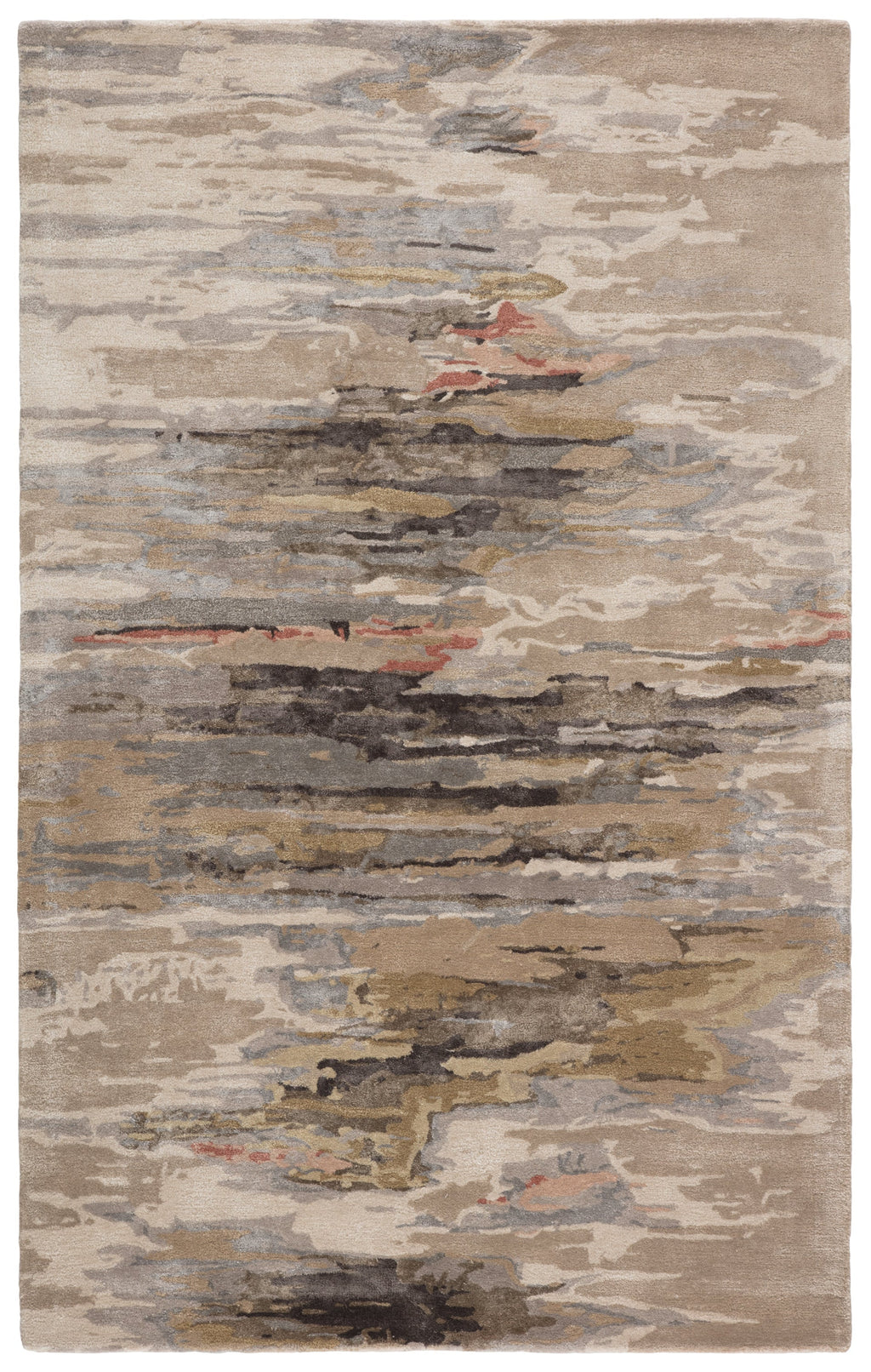 Ryenn Handmade Abstract Taupe/ Blush Rug by Jaipur Living