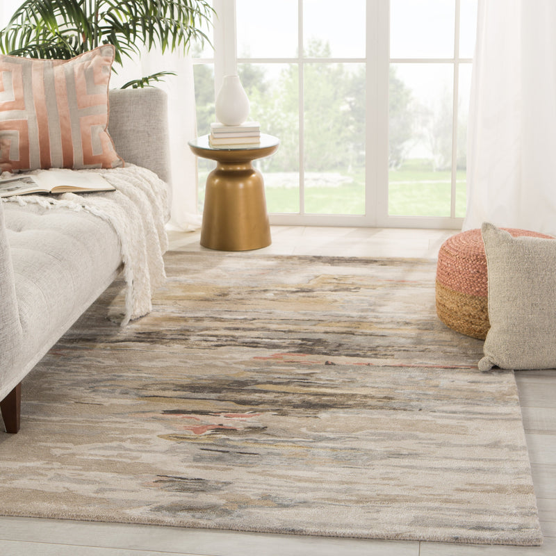 Ryenn Handmade Abstract Taupe/ Blush Rug by Jaipur Living