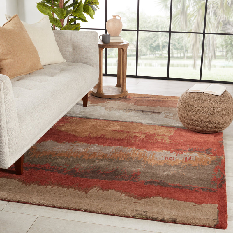 Genesis Juna Hand Tufted Red & Brown Rug 5