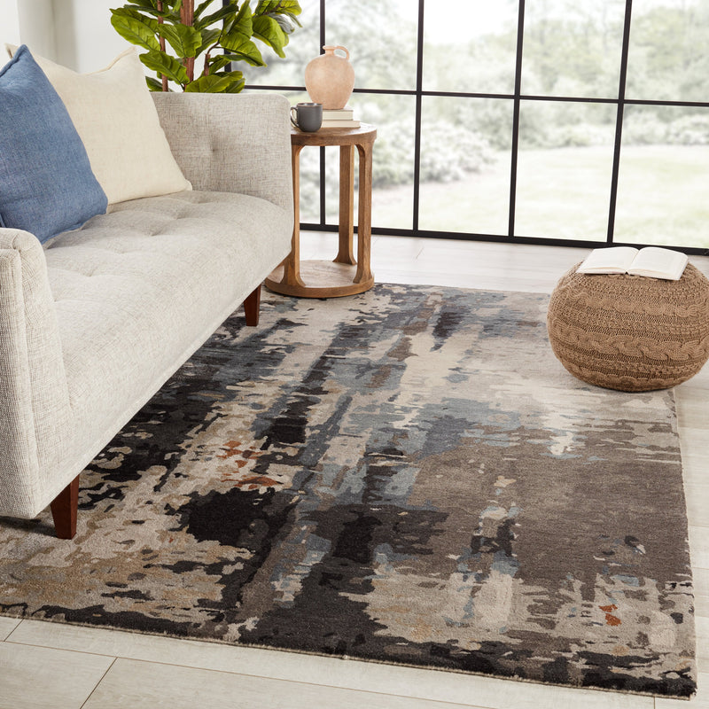 Genesis Matcha Hand Tufted Gray & Black Rug 5