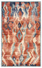 Woodstock Hand-Knotted Abstract Red & Blue Area Rug