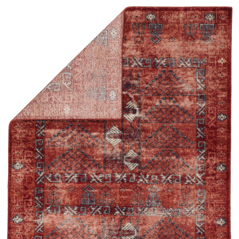 Montreal Hand-Knotted Tribal Red & Blue Area Rug