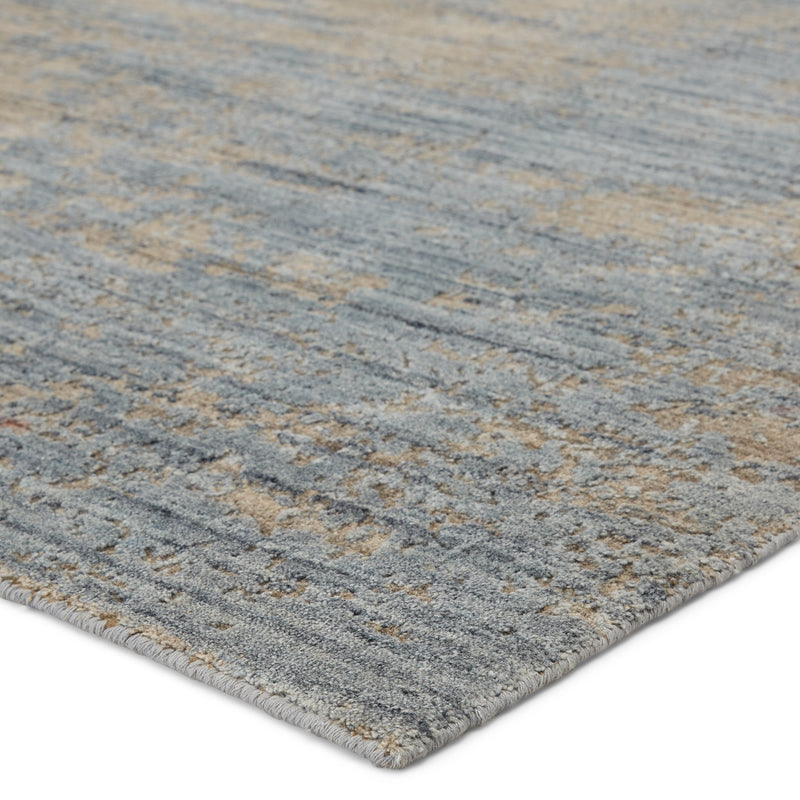 Ferelith Handmade Abstract Blue & Light Tan Rug