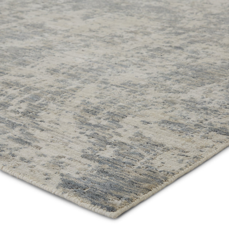 Lizea Handmade Abstract Ivory & Gray Rug