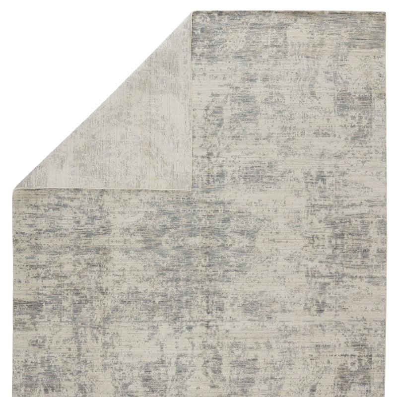 Lizea Handmade Abstract Ivory & Gray Rug