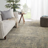 Lizea Handmade Abstract Gray & Beige Rug