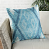 Sadler Indoor/ Outdoor Tribal Blue/ White Throw Pillow