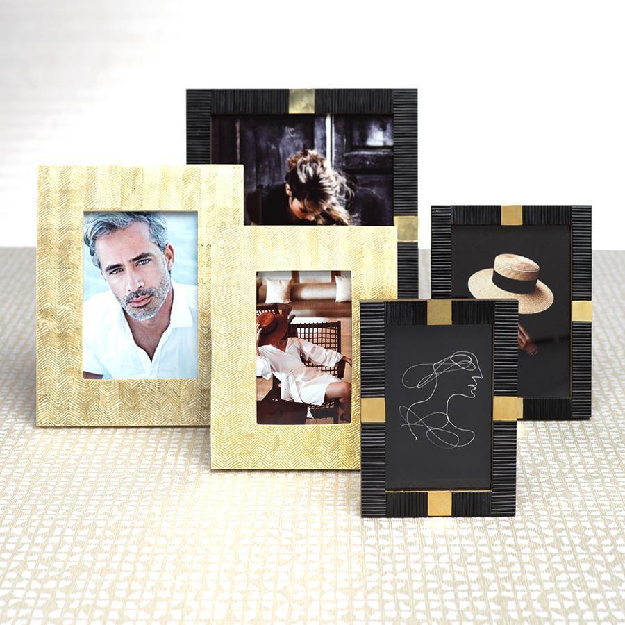 Gold Foil Herringbone Photo Frame