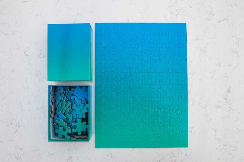 Gradient Puzzle Small in Blue & Green design by Areaware