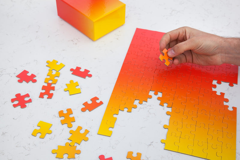 Gradient Puzzle Small in Red & Yellow design by Areaware