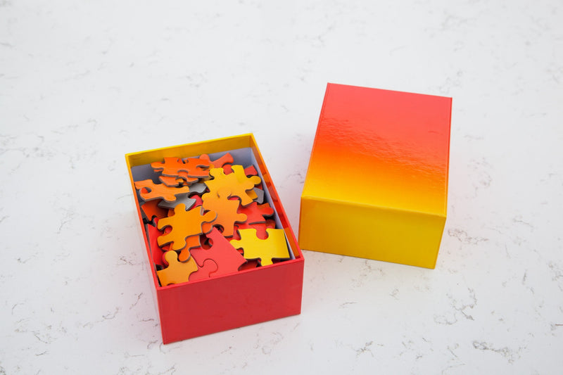 Gradient Puzzle Small in Red & Yellow design by Areaware