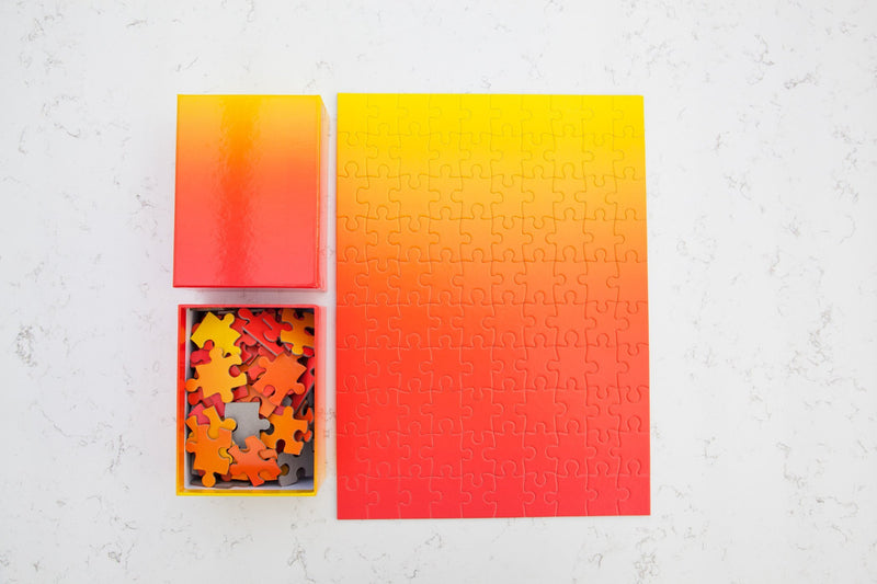 Gradient Puzzle Small in Red & Yellow design by Areaware