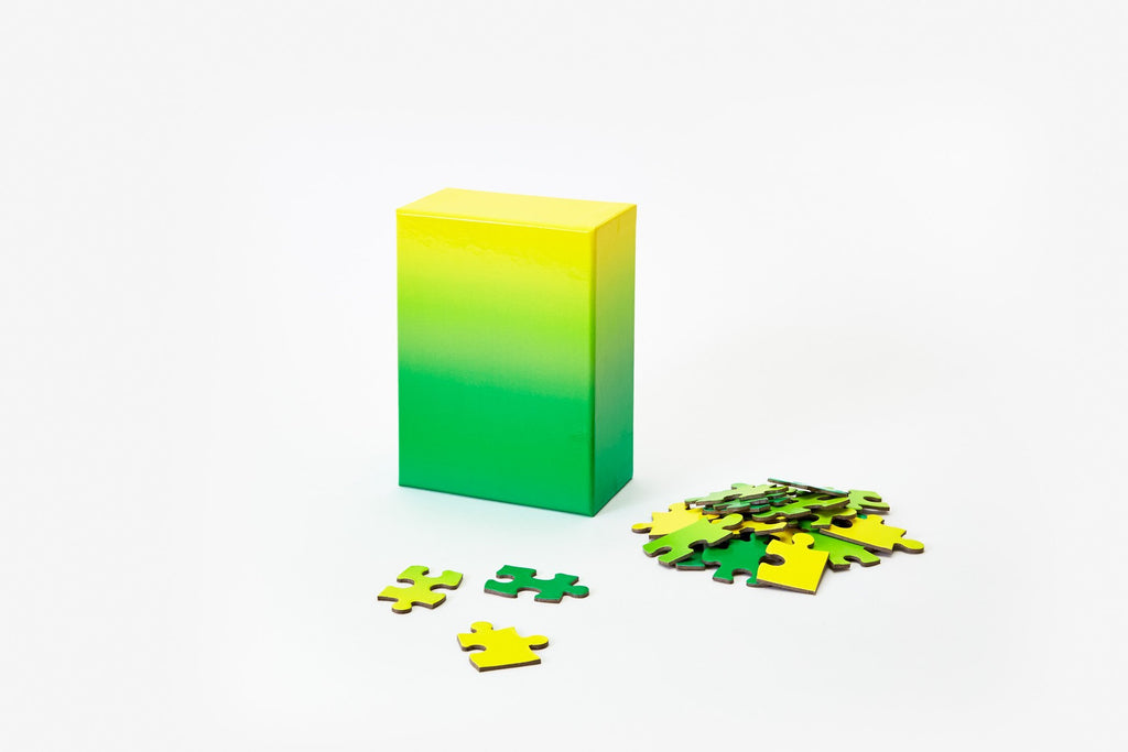 Gradient Puzzle Small in Green & Yellow design by Areaware