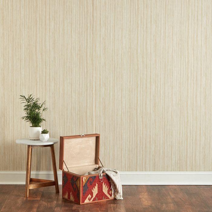 Grasscloth Removable Wallpaper in Sand