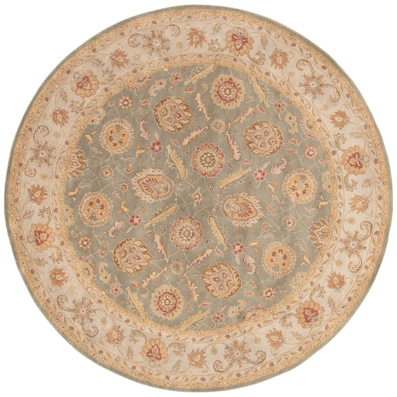 Callisto Handmade Floral Green & Beige Area Rug