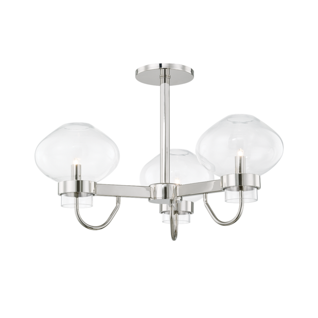 Korey 3 Light Semi Flush