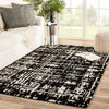 Pals Handmade Trellis Black & Cream Area Rug