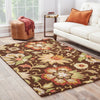 Zamora Handmade Floral Brown & Multicolor Area Rug