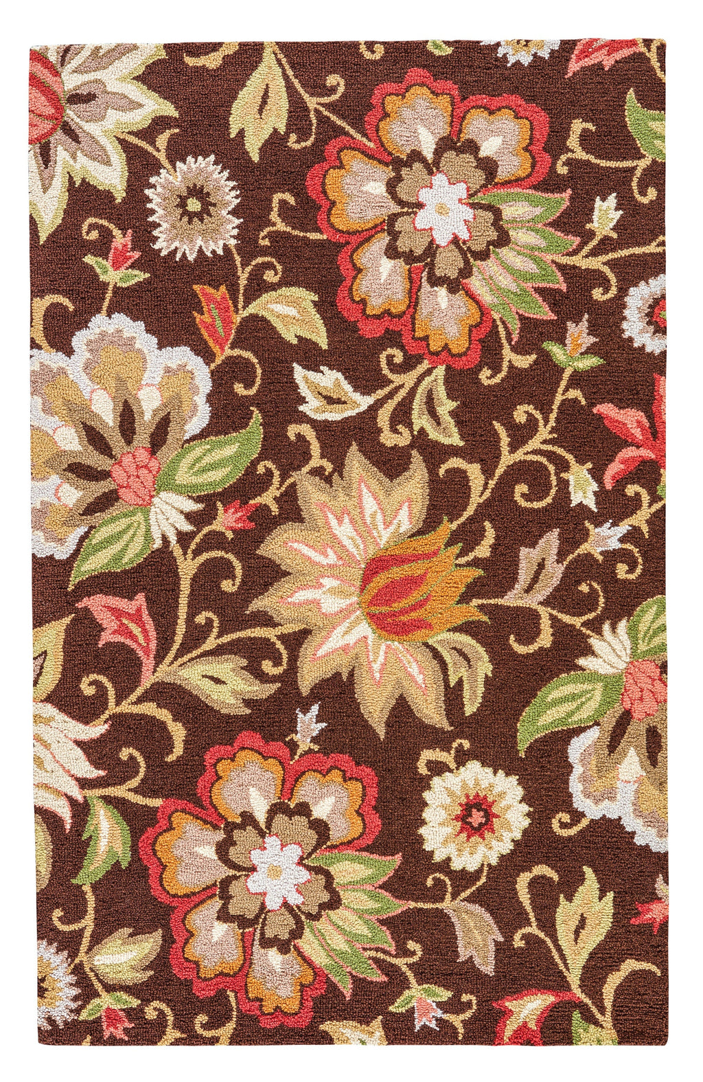 Zamora Handmade Floral Brown & Multicolor Area Rug