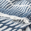 Lana Indigo & White Geometric Throw