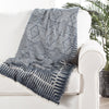 Lana Indigo & White Geometric Throw