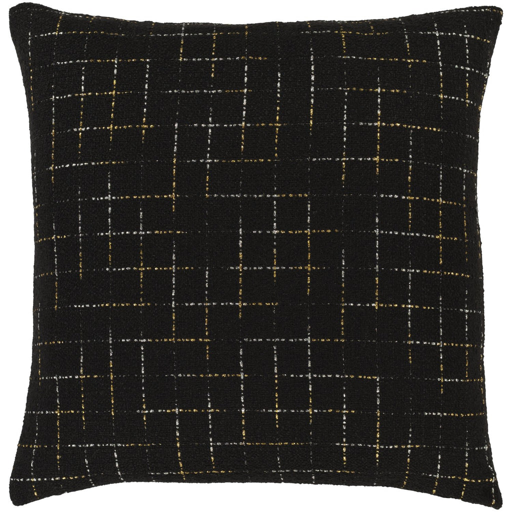 Heidi HDI-002 Woven Pillow in Black by Surya