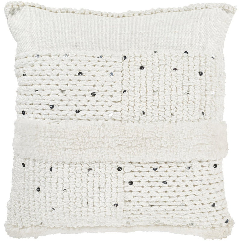 Handira HDR-002 Hand Woven Pillow in White by Surya