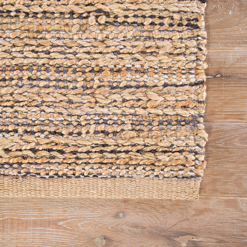 Canterbury Natural Solid Tan & Black Area Rug