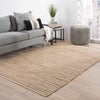 Canterbury Natural Solid Tan & Black Area Rug