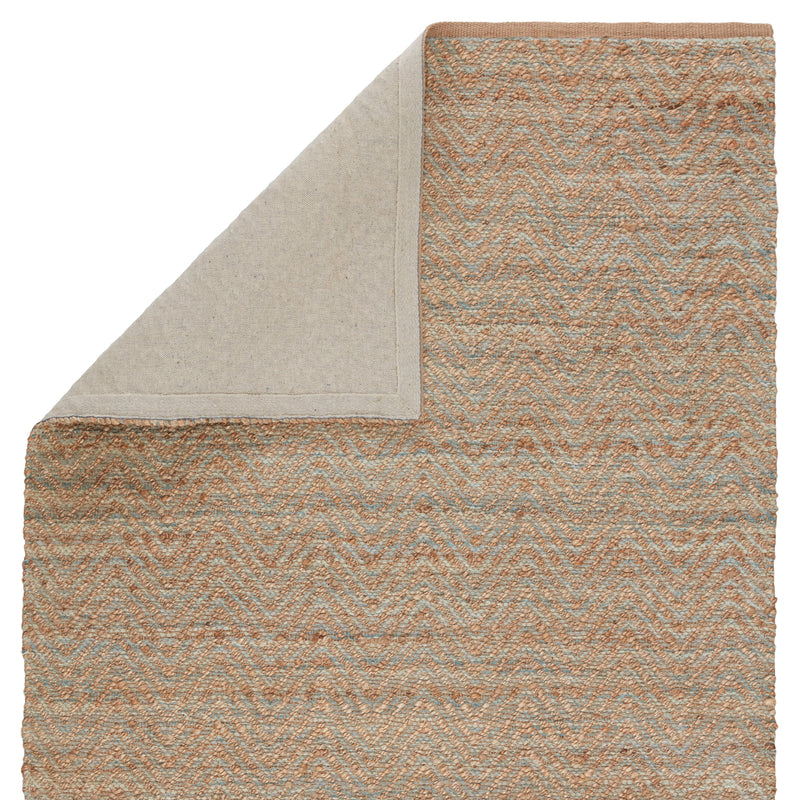 Reap Natural Chevron Tan & Green Area Rug