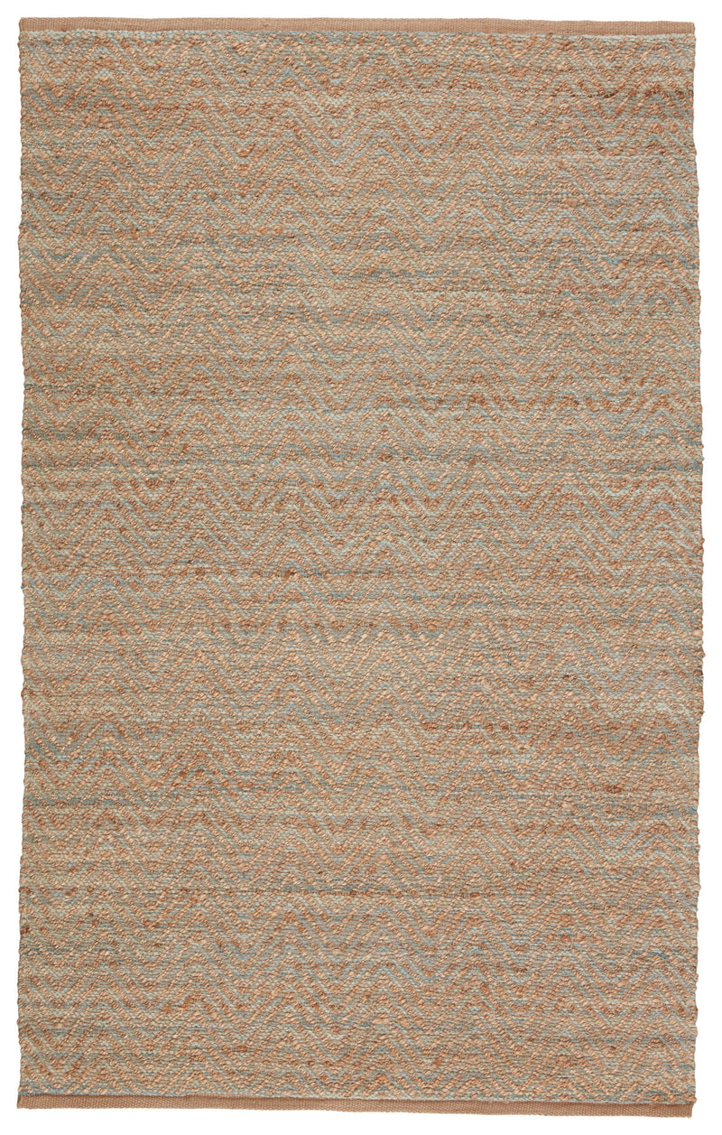 Reap Natural Chevron Tan & Green Area Rug