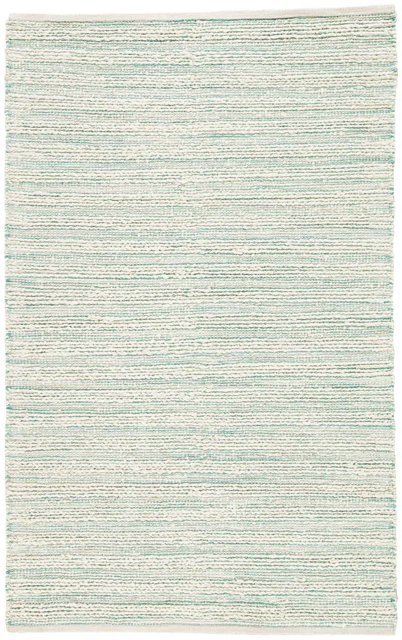 Canterbury Natural Stripe White & Turquoise Area Rug