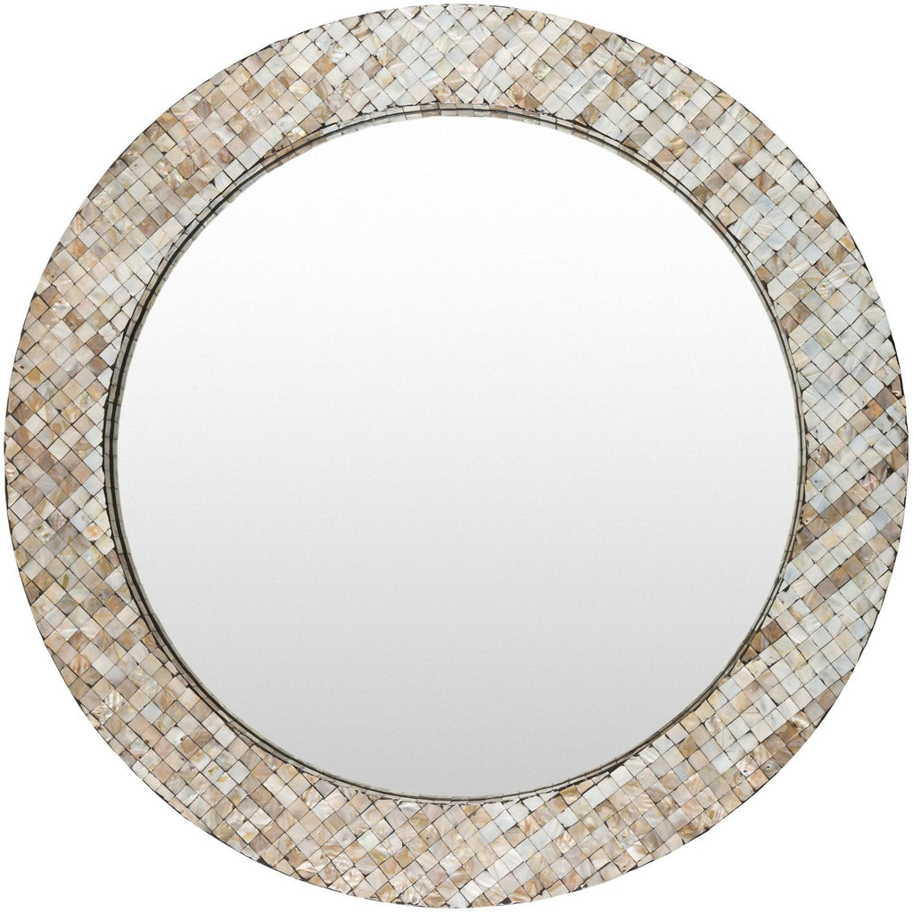 Hornbrook HRN-002 Round Mirror in Grey by Surya