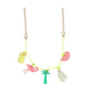 Tropical Enamel Charm Necklace