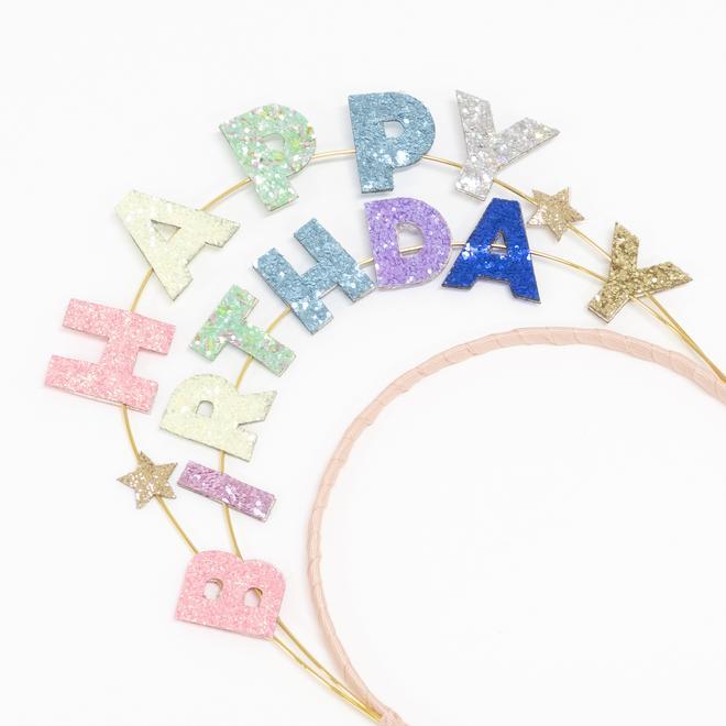 Happy Birthday Glitter Headband