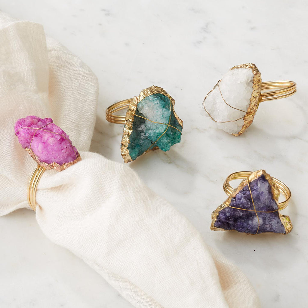 Geode Napkin Rings