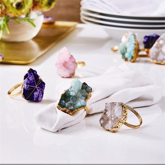 Geode Napkin Rings