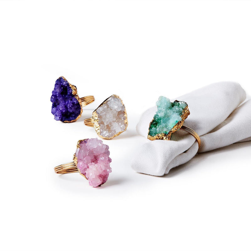 Geode Napkin Rings