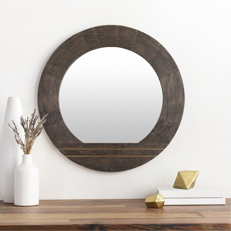 Haveli HVL-002 Round Mirror in Brown by Surya