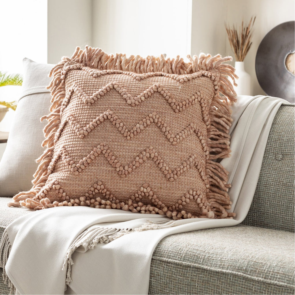 Hylia HYL-002 Hand Woven Pillow in Blush by Surya