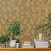 Hexagon Tile Removable Wallpaper in Brushed Gold