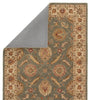 Callisto Handmade Floral Green & Beige Area Rug