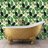 Hojas Cubanas Removable Wallpaper in Rich Emerald