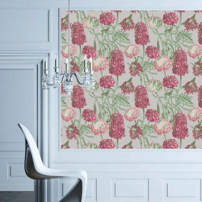 Hydragea Removable Wallpaper in Blush