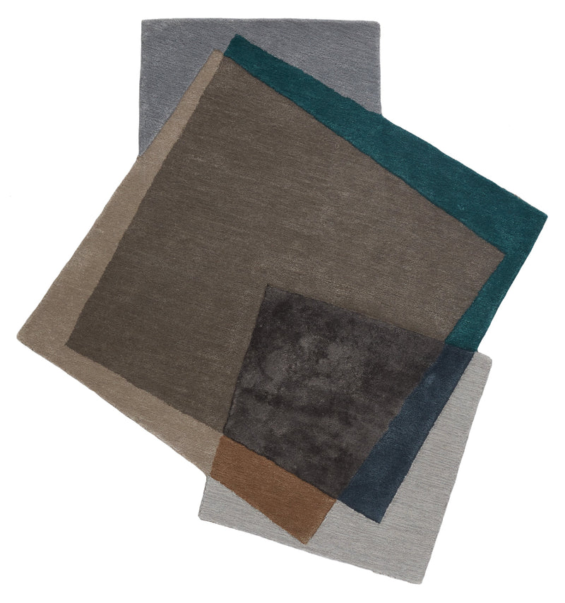 Fayruz Handmade Geometric Grey & Teal Rug by Jaipur Living