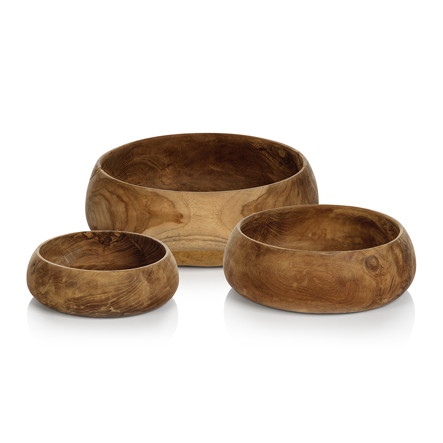 Bali Teak Root Bowls (Set of 3)