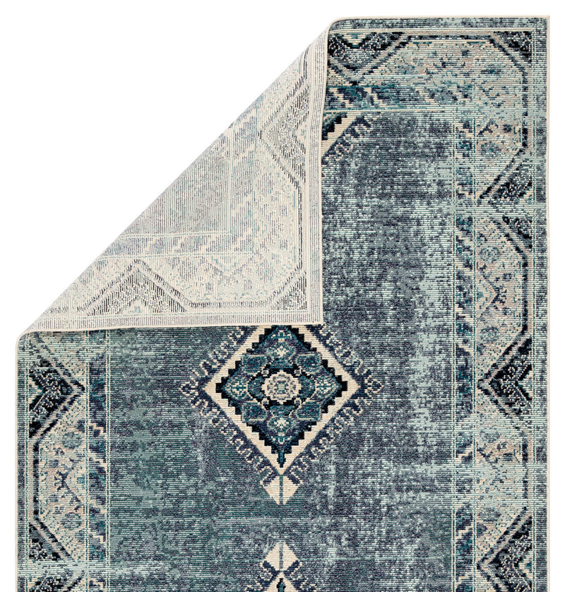 Zhara Indoor/ Outdoor Medallion Blue & Purple Area Rug