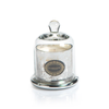 Wax Filled Mercury Glass Jar with Cloche - Antique Silver