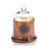 Wax Filled Mercury Glass Jar with Cloche - Antique Copper