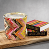 Mia Fragranced Zigzag Candle in Multicolor